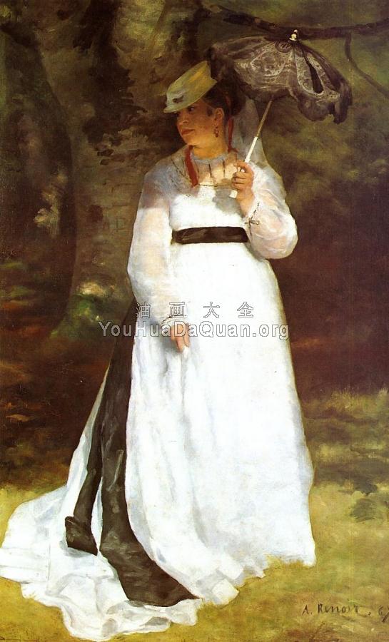 Portrait of Lise with Umbrella - 皮埃尔·奥古斯特·雷诺阿